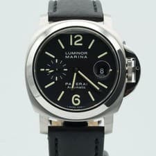 Panerai Luminor Marina PAM00220 Men Automatic Steel Watch 44mm Black Dial
