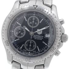 TAG HEUER CT2111 Link Chronograph Date Men's Watch From Japan G0418