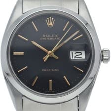 ROLEX Oyster Perpetual Date Antique 6694(1) Stainless Steel mensWatch Silver...