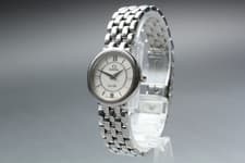 OMEGA De Ville Cal.1471 White Roman 23mm Quartz Bracelet Ladies Watch Near MINT