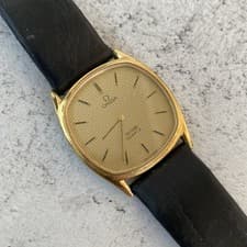 1980 Omega De Ville Quartz 191.0099 Cal.1365 Gold Plated Watch - EBay Live