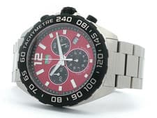 TAG Heuer Formula 1 Chronograph 43MM Red Dial Stainless Steel Quartz CAZ101AN