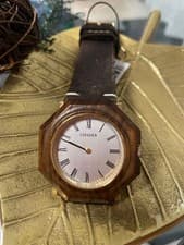 Citizen Afrocraft 1970s Hand Wound Rosewood Timepiece Vintage Genuine Authentic