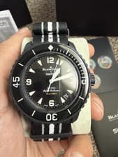 Blancpain x Swatch Bioceramic SCUBA Fifty Fathoms “Ocean of Storms” Black Da