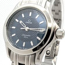 OMEGA Seamaster 120 Quartz Watch Navy Dial 25mm Ladies