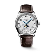Longines Master Automatic Moonphase Brown Leather Strap Men's Watch L29094783