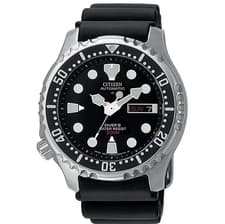 Citizen Promaster 42mm Stainless Steel Watch Silver Case Black Rubber Strap