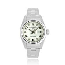 Rolex Stainless Steel Date 26mm White Arabic Dial