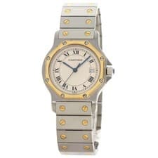 CARTIER Cartier Santos Octagon LM Watch SS SSxK18YG Men s Used