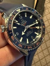 OMEGA Seamaster Planet Ocean Good Planet GMT Rubber Strap 232.32.44.22.03.001