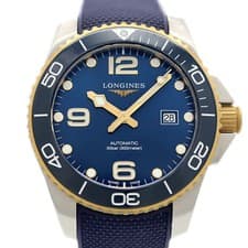LONGINES Hydro Conquest L3.782.3 Date 300m Water Resistant Blue YG Yellow GSS St