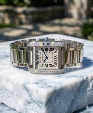 Cartier Tank Anglaise 18k White Gold 30.2mm x 22.7mm Quartz WT100008 3488 !