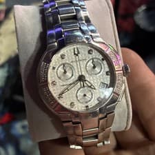 Bulova Accutron Chronograph Men's Stainless Steel Diamond Markers Sapphire Watch