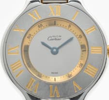 [NEAR MINT】Cartier Must de 21 Roman 31mm Qz Women's Watch From Japan