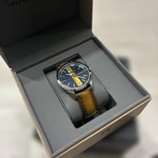 Hamilton Broadway Day-Date Quartz Watch Blue Dial Leather Strap Box