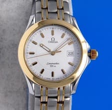 Mens Omega Seamaster 18K Gold & SS watch - White Dial - 2311.21