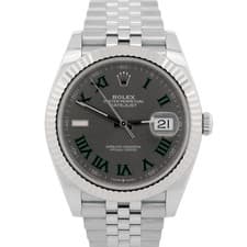 2021 PAPERS Rolex DateJust 41 WIMBLEDON Rhodium Steel 41mm 126334 Watch BOX