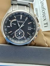 SEIKO BRIGHTZ SAGA287 8B63 Titanium Solar Radio Watch World Time 20.5cm Japan