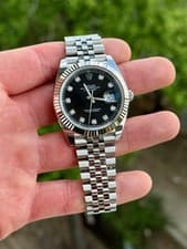 2025 Rolex Datejust 126334 41mm Black Dial Diamond Markers
