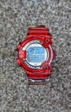 Casio G-Shock Frogman DW-8201WC W.C.C.S Red Titanium Diver 200M Japan Mint Coral