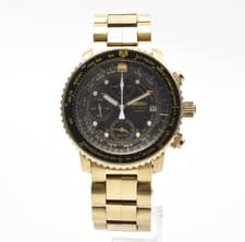 [Near Mint] SEIKO Flightmaster 7T62-0EB0 Chronograph Gold Quartz Men’s Watch JPN