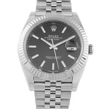 Rolex Datejust Slate Dial Steel Jubilee Watch 126334