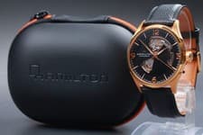 [NEAR MINT w/ Case] Hamilton Jazzmaster Open Heart H327350 41mm AT Mens Watch