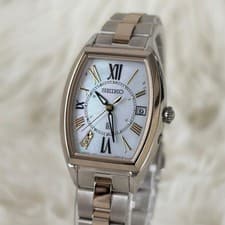 Seiko LUKIA Diamond Shell Titanium Radio Solar Ladies Watch Elegant Genuine