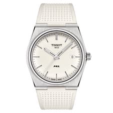 Tissot PRX 40 MM SS White Dial Rubber Bracelet Quartz Watch T137.410.17.011.00