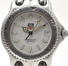 Vintage [N MINT] Tag Heuer S/el WG1112 White Dial Date Qz Men’s Watch JAPAN