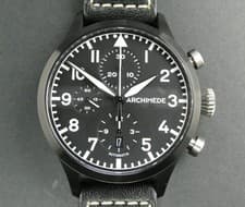 Archimede Chronograph 42mm German Pilot watch Valjoux 7750