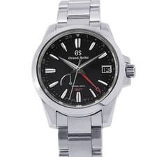 SEIKO Grand SEIKO Spring Drive GMT 39.4mm Stainless Steel Black Dial SBGE213