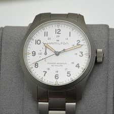 Hamilton Khaki Field Mechanical Power Reserve White Dial H69509110 Box & Papers