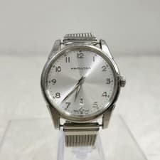 Hamilton Jazzmaster Quartz Dress Wristwatch Silver Stainless White Dial Mens