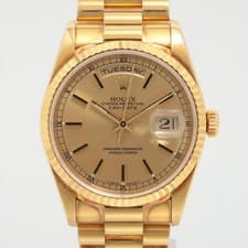 Rolex Day-Date 18238 YG YG AT Champagne-Face