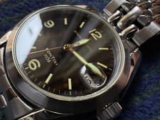 Eterna Kontiki 1958 Vintage Black Dial Silver Watch Men’s Accessory Fashion