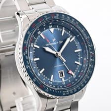 HAMILTON Khaki Aviation Converter GMT H767150 Date Mens Working Boxed From JAPAN