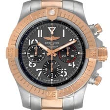 Breitling Avenger B01 Chronograph 45 Steel Rose Gold Mens Watch UB0182 Box Card