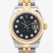 Rolex Lady Datejust 179173G SS×YG SS×YG AT blue dial 1 Extra Link