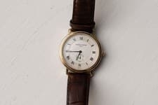 Frederique Constant Roman Dial Gold Quartz Mens Watch