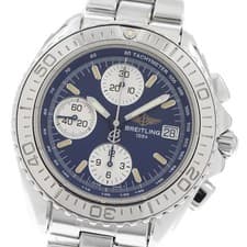 BREITLING Chrono Shark A13051 Date Navy Dial Automatic Men's Watch_948648