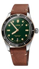 ORIS DIVERS SIXTY 40MM GREEN DIAL STEEL/BRONZE [NEW/UNWORN]