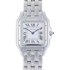 Cartier Panthere WSPN0007 Medium 27mm White Roman Dial Watch + Box & Card