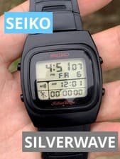 Seiko Silver Wave Watch Rare Working Battery Included Used