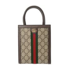 Used GUCCI 772317 Women s Handbag GG Supreme Beige Ebony Brown GG Supreme Canvas