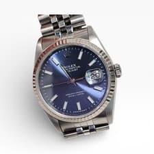 Rolex Datejust 36 mm Steel Blue Dial Jubilee Automatic Watch 16234 E Series 1990