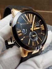 Ulysse Nardin Executive Dual Time Rose Gold/ Ceramic 246-00 95% LNIB Near Melt!