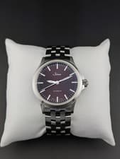 Sinn 556i.M "Mocha" - Chocolate Sunburst. Fine link + OEM Leather Strap. RARE