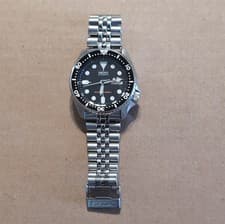 Seiko Automatic Diver Wristwatch 200m Stainless Steel Black Dial Luminous Hands