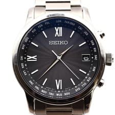 SEIKO BRIGHTZ 7B27 0AE0 Mens Watch Radio Solar Titanium Timepiece Pro